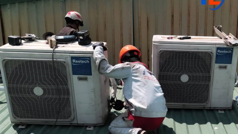 Lắp đặt máy lạnh 2HP cho hãng xe Trường An