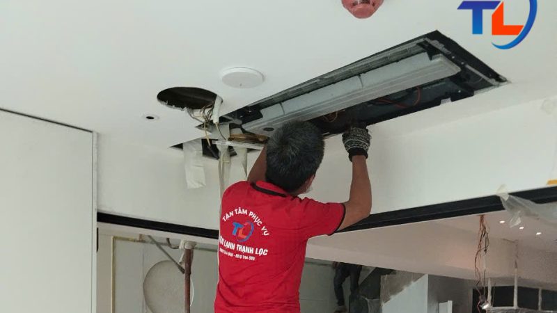 Lắp ráp máy lạnh âm trần chung cư an Phú Thủ Đức